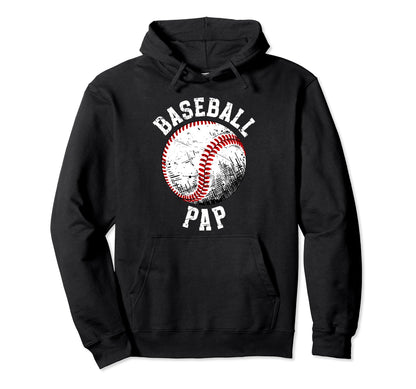 Baseball Pap Grandpa Best Pap Baseball Hoodie - Trendy Graphic for Adults - T-Shirt, Sweatshirt, Hoodie