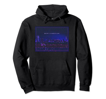 Vaporwave Aesthetic Tokyo Glitch 90S Hoodie - Trendy Graphic for Adults - T-Shirt, Sweatshirt, Hoodie
