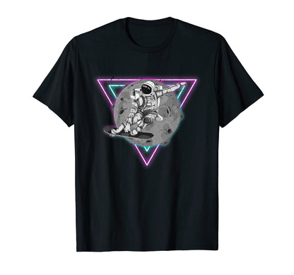 Moon Skateboarder Synthwave Skateboard T-Shirt - Streetwear Style Unisex - T-Shirt, Sweatshirt, Hoodie