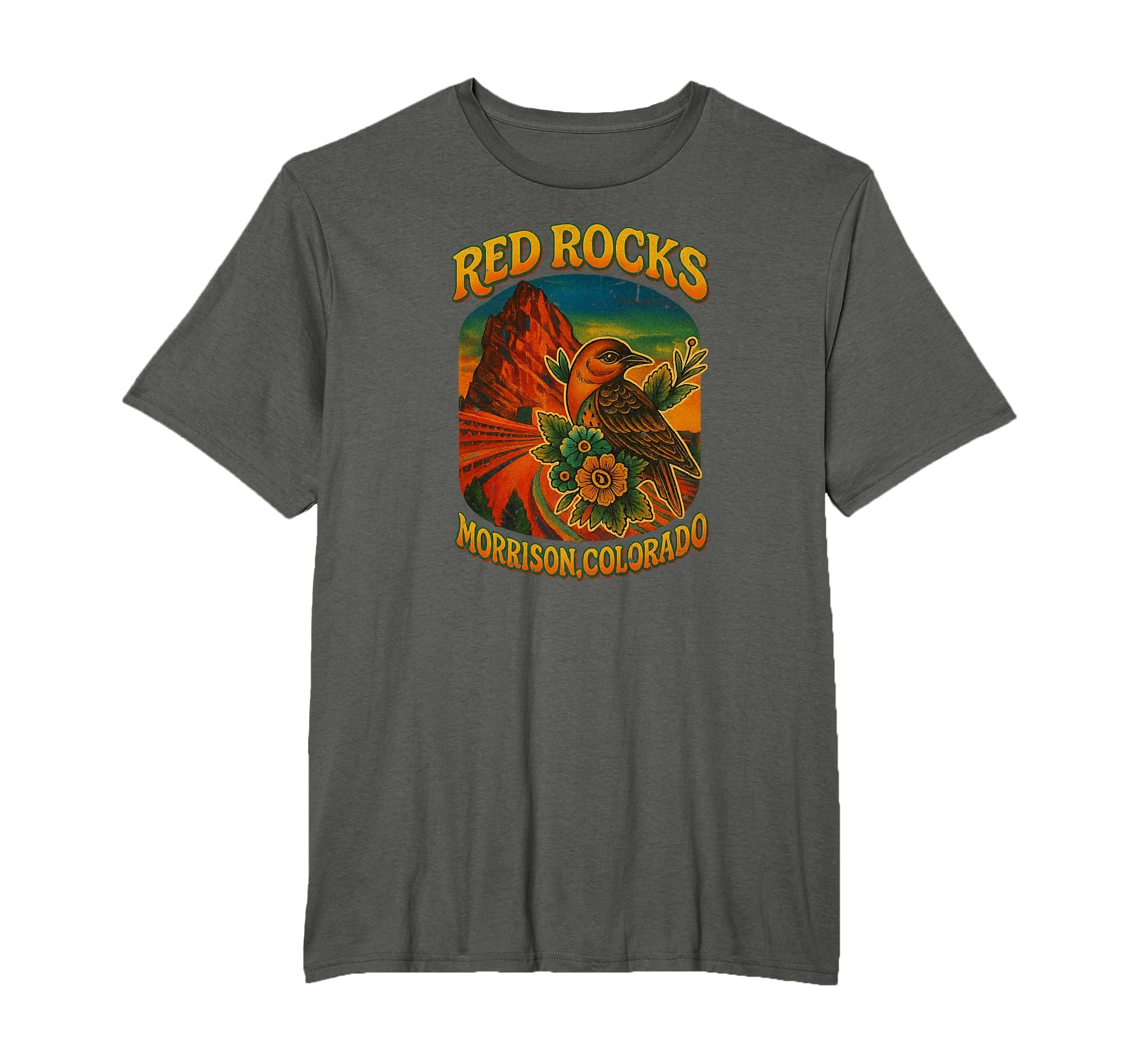 Red Rocks Amphitheater Morrison T-Shirt - Casual Everyday Wear Unisex - T-Shirt, Sweatshirt, Hoodie