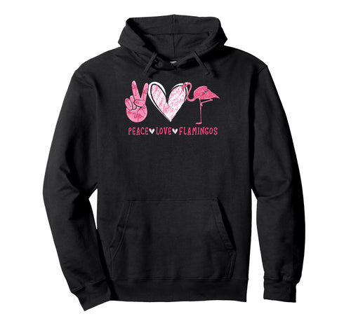 Peace Love Flamingo Flamingo Lover Hoodie - Trendy Graphic for Adults - T-Shirt, Sweatshirt, Hoodie