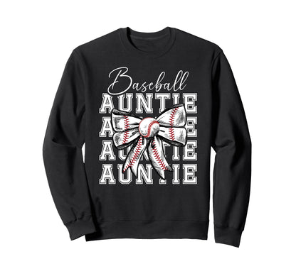 Baseball Auntie Coquette Sweatshirt - Aesthetic Graphic for Adults - T-Shirt, Sweatshirt, Hoodie