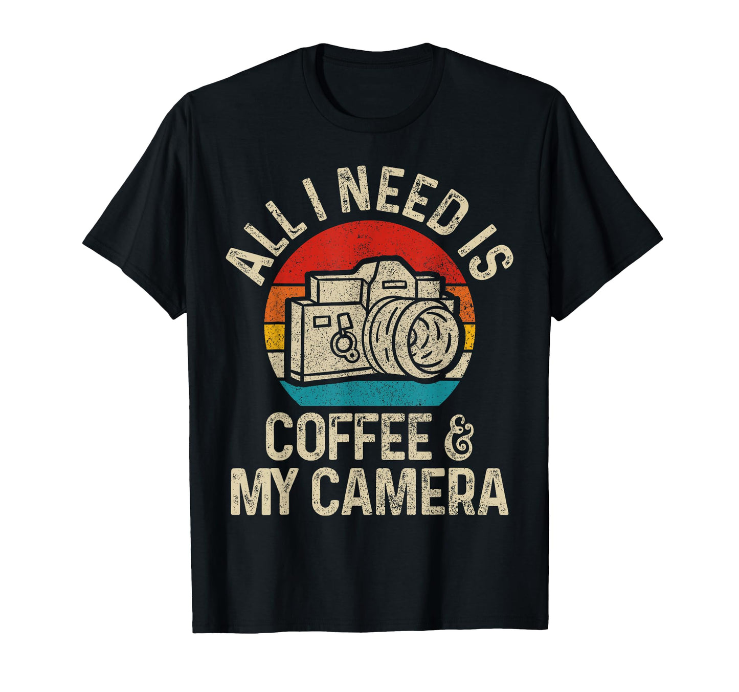 Photographers Coffee Camera Funny T-Shirt - Unique Graphic Unisex - T-Shirt, Sweatshirt, Hoodie