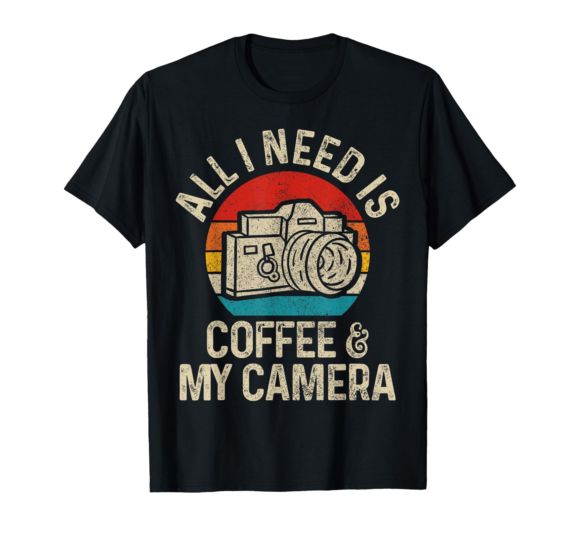 Photographers Coffee Camera Funny T-Shirt - Unique Graphic Unisex - T-Shirt, Sweatshirt, Hoodie