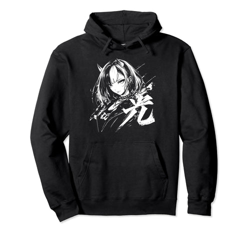 Goth Grunge Demon Anime Waifu Horror Hoodie - Aesthetic Graphic Men Women - T-Shirt, Sweatshirt, Hoodie