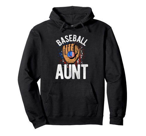 Baseball Aunt Usa Flag Hoodie - Custom Art Print for Adults - T-Shirt, Sweatshirt, Hoodie