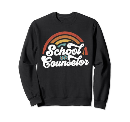 Counseling Office Rainbow Groovy Sweatshirt - Unique Graphic for Adults - T-Shirt, Sweatshirt, Hoodie