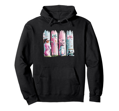 Golf Coquette Bow Golf Ball Mom Game Hoodie - Casual Everyday Wear Unisex - T-Shirt, Sweatshirt, Hoodie