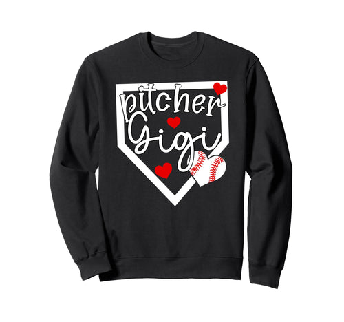 Baseball Pitcher Gigi Grandma Gigi Sweatshirt - Unique Graphic Men Women - T-Shirt, Sweatshirt, Hoodie