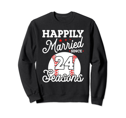 24Th Wedding Anniversary Baseball Sweatshirt - Aesthetic Graphic Men Women - T-Shirt, Sweatshirt, Hoodie
