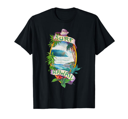 Surf Hawaii Surfer Throwback 70S T-Shirt - Aesthetic Graphic for Adults - T-Shirt, Sweatshirt, Hoodie