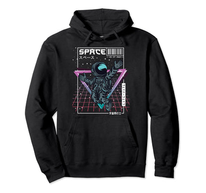 Synthwave Space Astronaut Aesthetic Hoodie - Aesthetic Graphic Men Women - T-Shirt, Sweatshirt, Hoodie