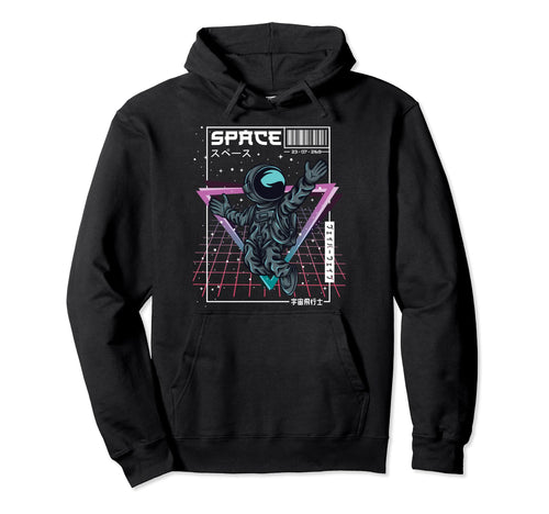 Synthwave Space Astronaut Aesthetic Hoodie - Aesthetic Graphic Men Women - T-Shirt, Sweatshirt, Hoodie