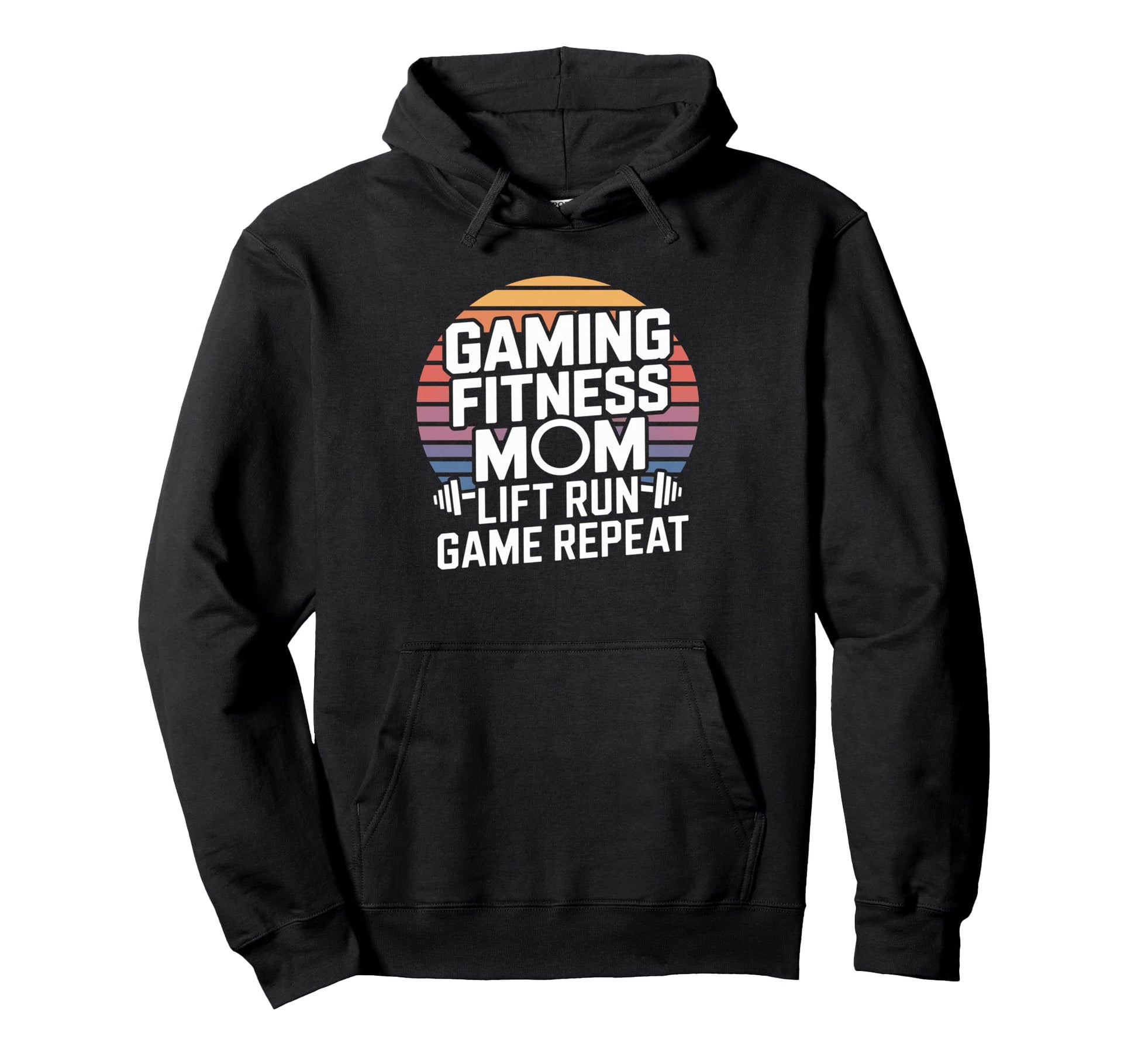 Gaming Fitness Lift Run Game Walk Repeat Hoodie - Novelty Apparel Unisex - T-Shirt, Sweatshirt, Hoodie