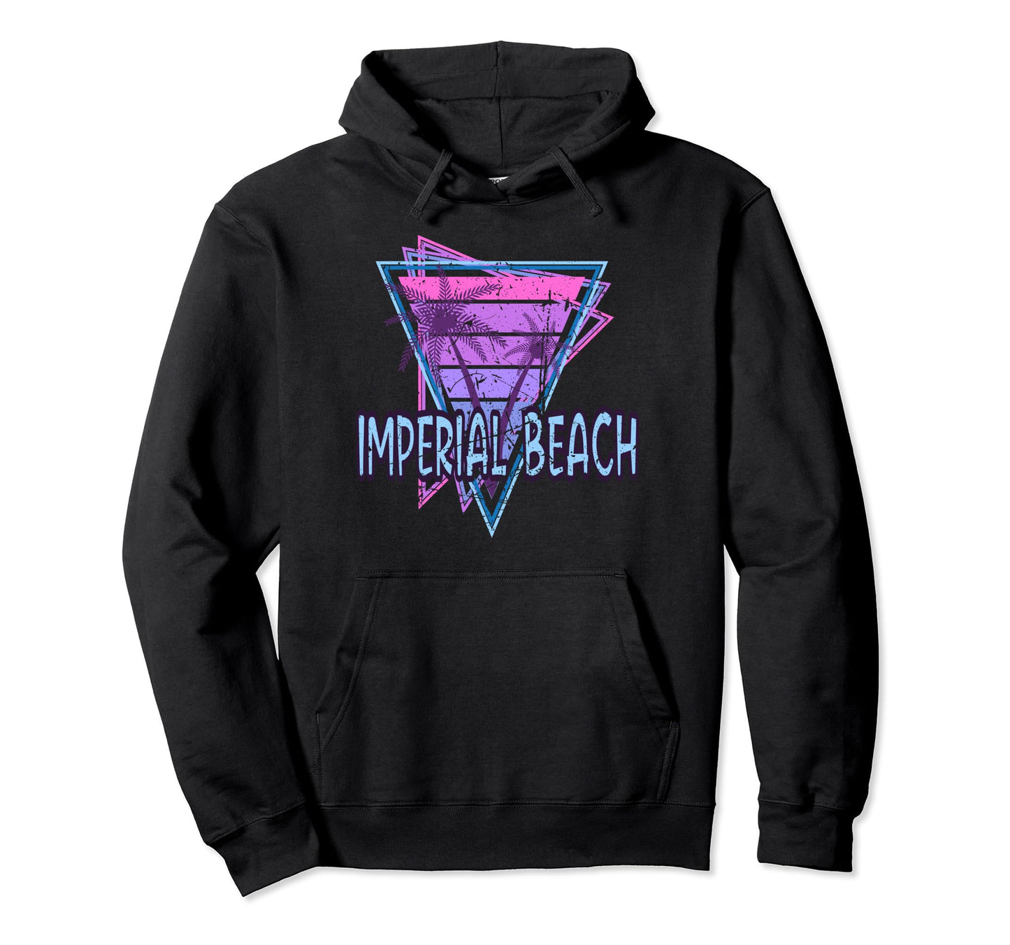 Imperial Beach Vacation Vaporwave Hoodie - Custom Art Print Unisex - T-Shirt, Sweatshirt, Hoodie