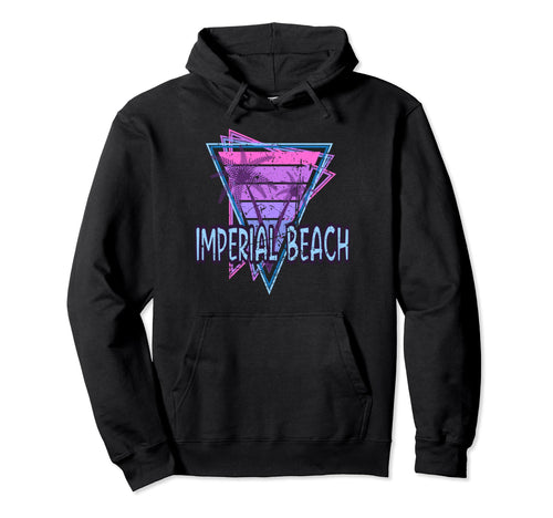 Imperial Beach Vacation Vaporwave Hoodie - Custom Art Print Unisex - T-Shirt, Sweatshirt, Hoodie