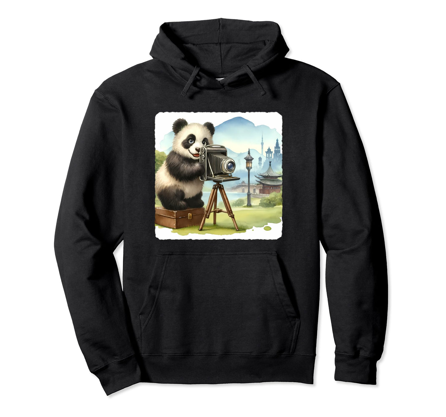 Panda Camera Photographer Capturing Hoodie - Fun Novelty Design Unisex - T-Shirt, Sweatshirt, Hoodie