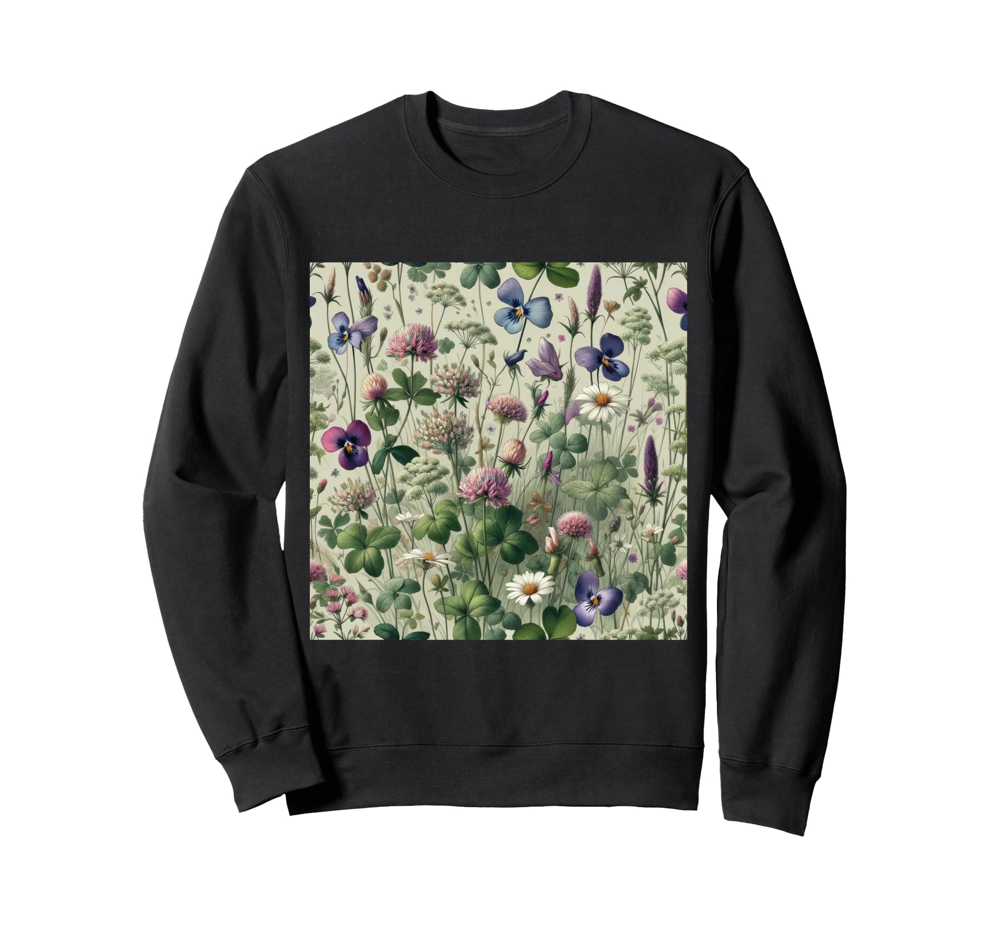 Flowers Floral Art Boho Wildflowers Sweatshirt - Novelty Apparel Men Women - T-Shirt, Sweatshirt, Hoodie
