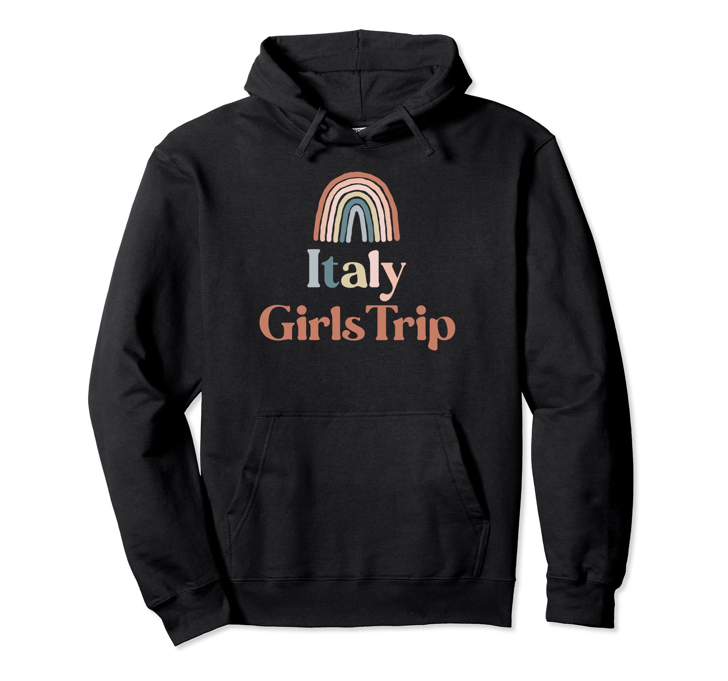 Italy Trip Boho Rainbow Group Matching Hoodie - Minimalist Print Men Women - T-Shirt, Sweatshirt, Hoodie