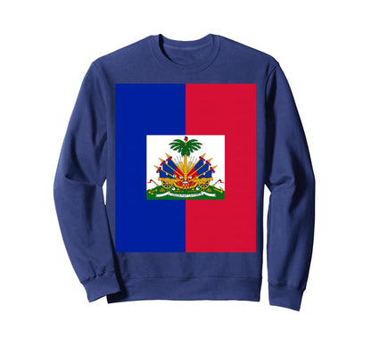 National Haiti Country Flag Dad Sweatshirt - Minimalist Print for Adults - T-Shirt, Sweatshirt, Hoodie