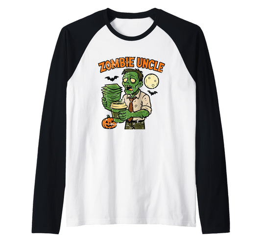 Zombie Uncle Coffee Halloween Office T-Shirt - Custom Art Print Men Women - T-Shirt, Sweatshirt, Hoodie