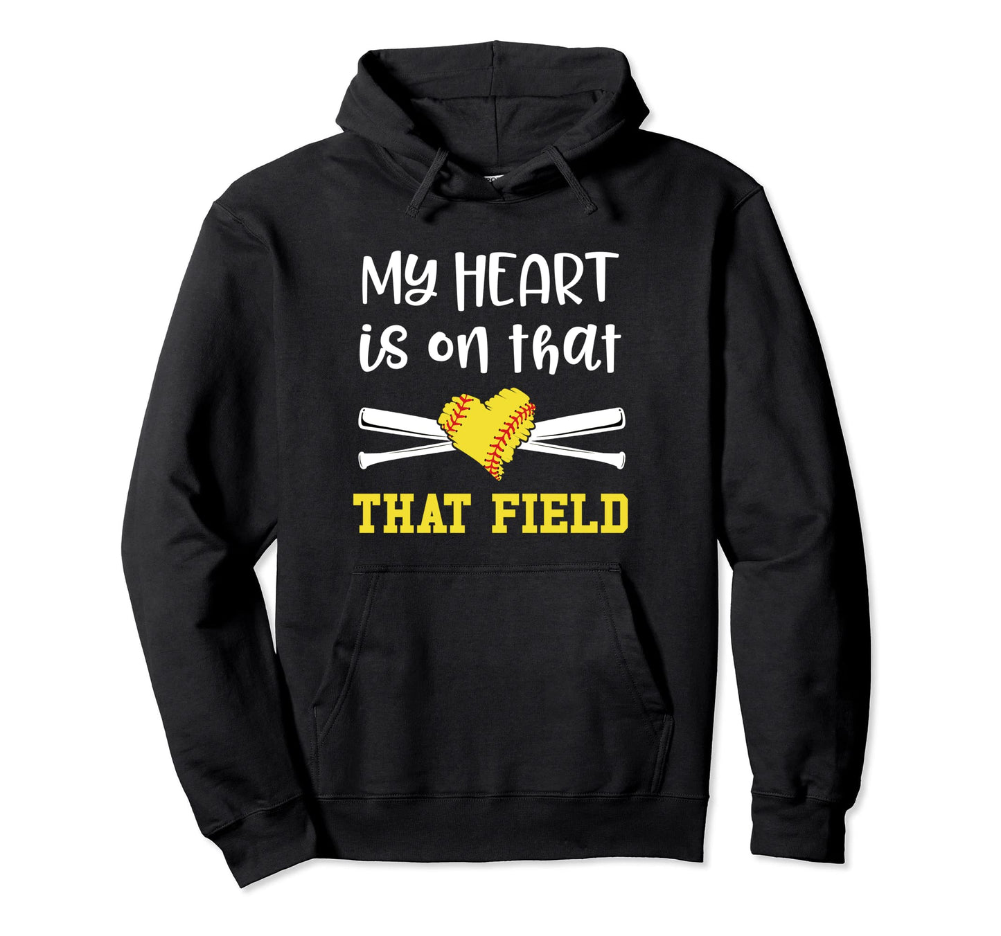 Softball Mom And Grandma My Heart Hoodie - Unique Graphic for Adults - T-Shirt, Sweatshirt, Hoodie