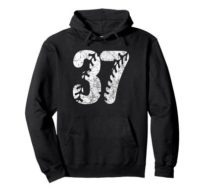 Baseball Softball Mom 37 Number 37 Hoodie - Novelty Apparel for Adults - T-Shirt, Sweatshirt, Hoodie