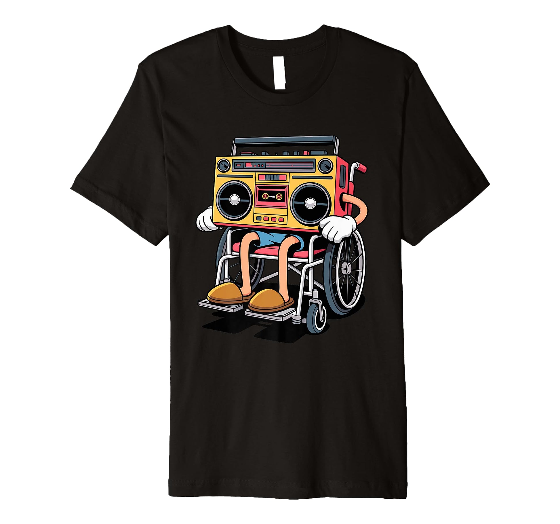 Wheelchair Boombox Old School 80S T-Shirt - Streetwear Style for Adults - T-Shirt, Sweatshirt, Hoodie