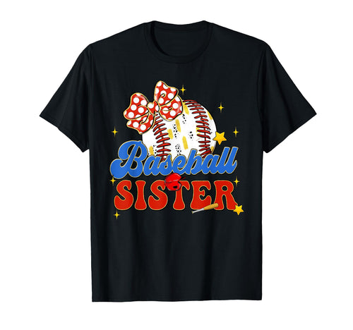 Baseball Sister Biggest Fan Sport T-Shirt - Casual Everyday Wear Unisex - T-Shirt, Sweatshirt, Hoodie