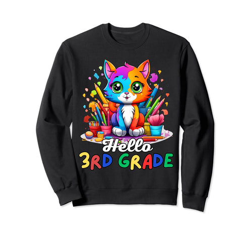 Hello 3Rd Grade Back To School Sweatshirt - Minimalist Print for Adults - T-Shirt, Sweatshirt, Hoodie