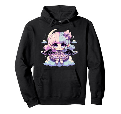 Kawaii Pastel Goth Creepy Anime Hoodie - Casual Everyday Wear for Adults - T-Shirt, Sweatshirt, Hoodie
