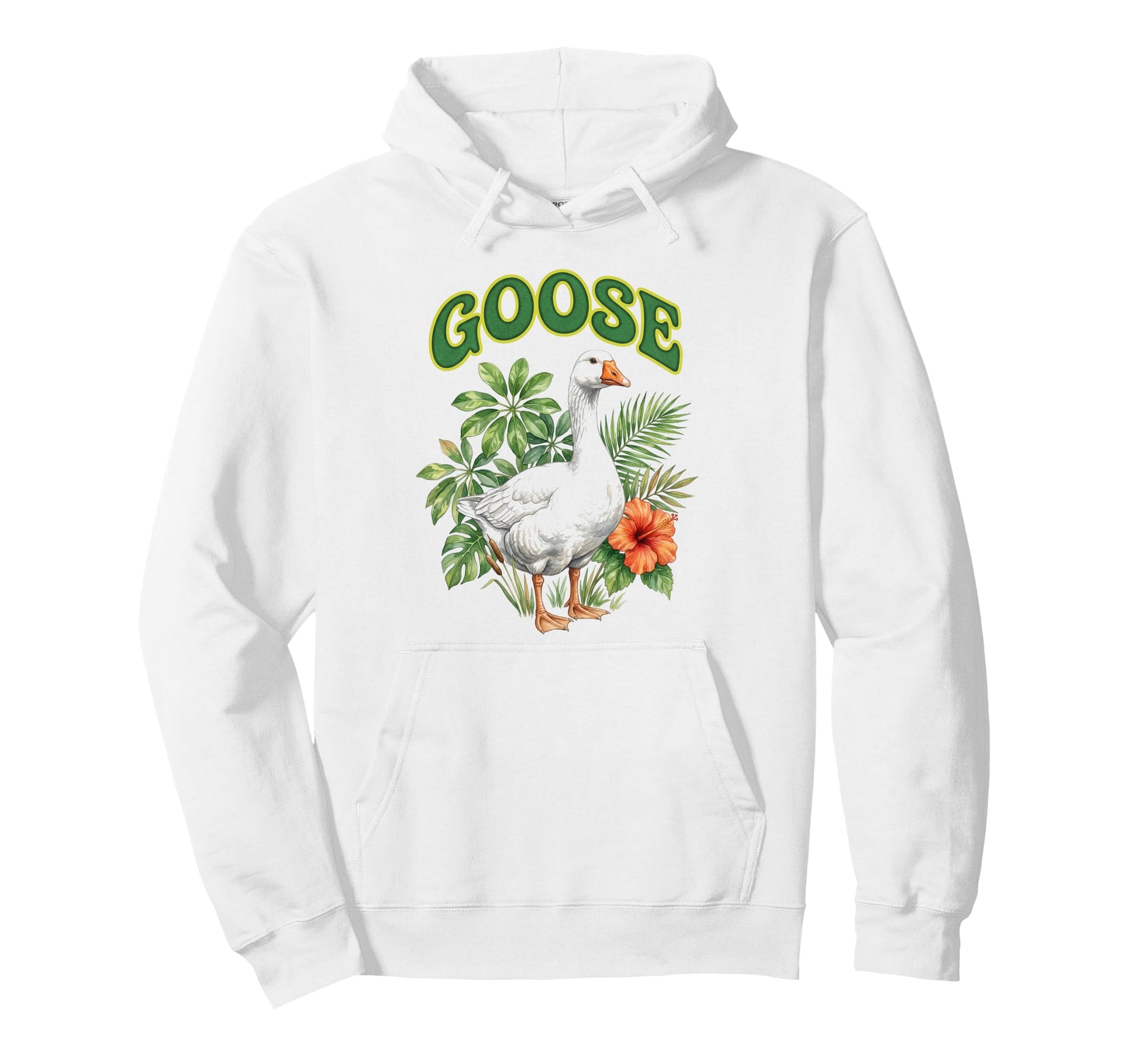 Goose Groovy Silly Floral Goose Hoodie - Aesthetic Graphic for Adults - T-Shirt, Sweatshirt, Hoodie