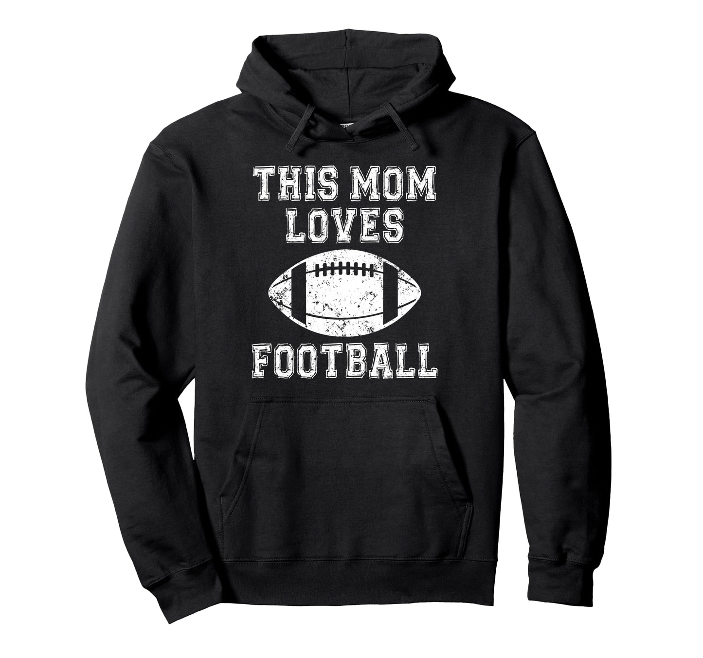 This Mom Loves Football Game Day Sports Mom Hoodie - Unique Graphic Unisex - T-Shirt, Sweatshirt, Hoodie