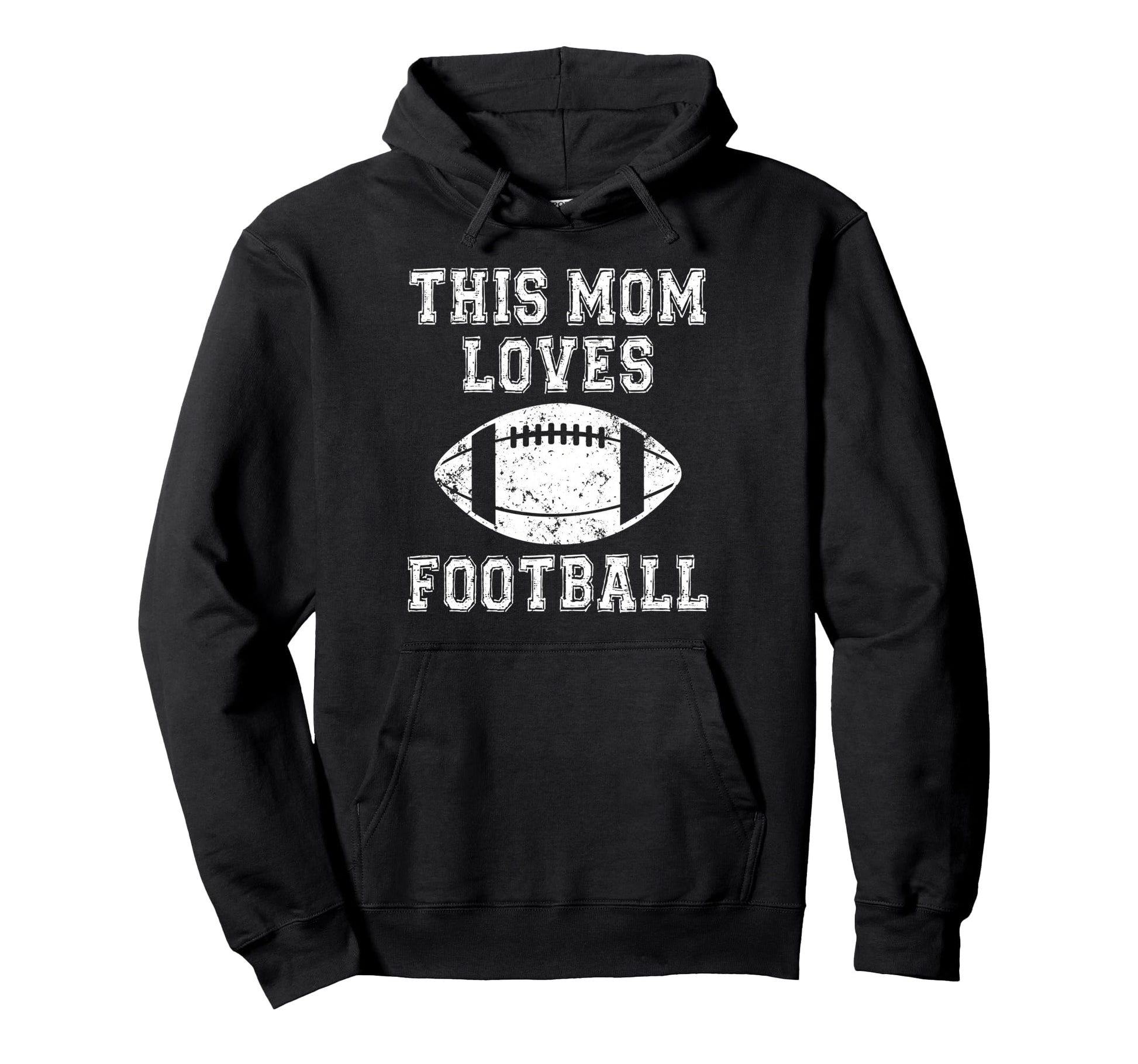 This Mom Loves Football Game Day Sports Mom Hoodie - Unique Graphic Unisex - T-Shirt, Sweatshirt, Hoodie