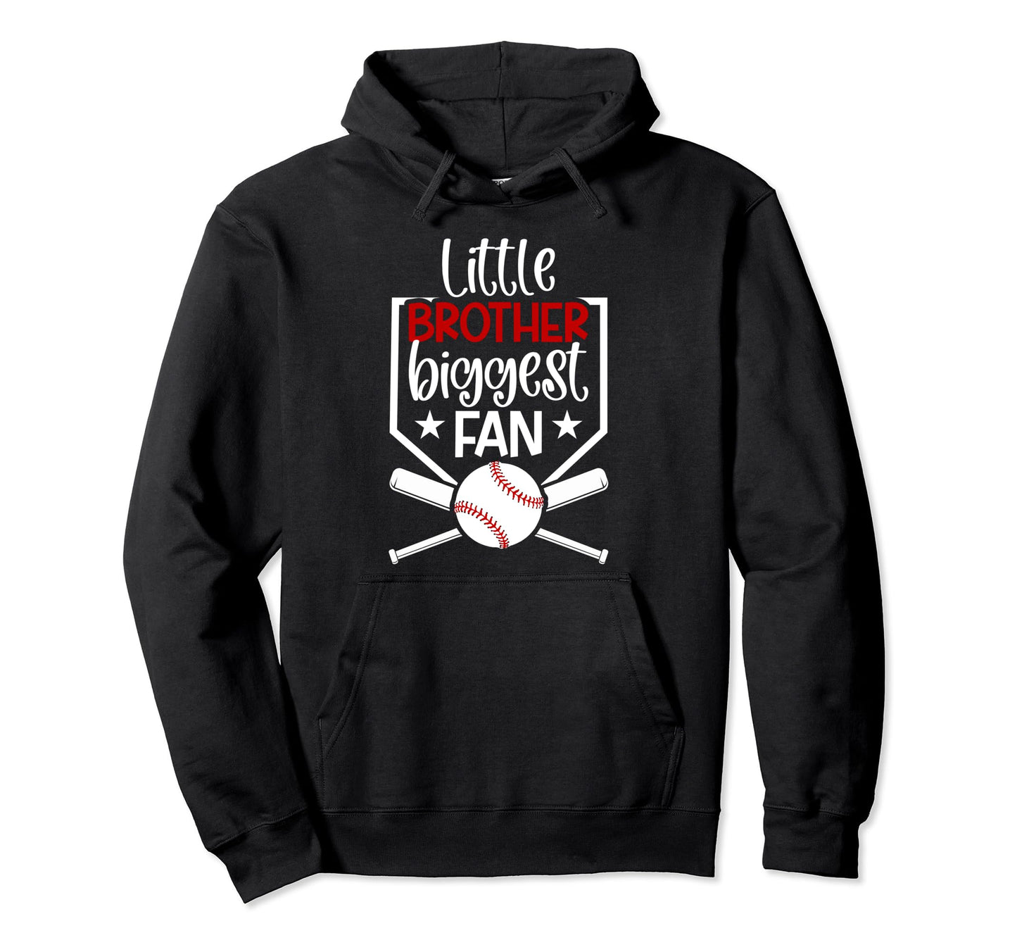 Little Brother Baseball Brother Hoodie - Casual Everyday Wear Men Women - T-Shirt, Sweatshirt, Hoodie