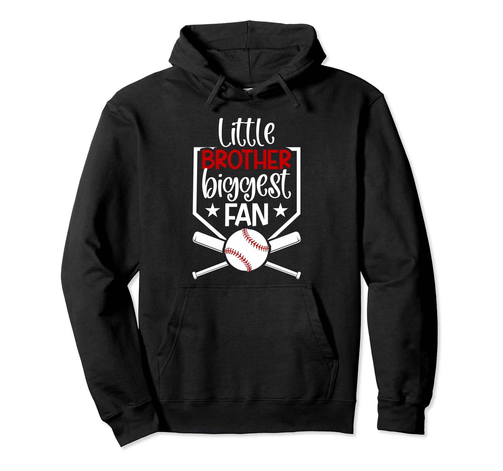 Little Brother Baseball Brother Hoodie - Casual Everyday Wear Men Women - T-Shirt, Sweatshirt, Hoodie
