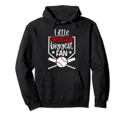 Little Brother Baseball Brother Hoodie - Casual Everyday Wear Men Women - T-Shirt, Sweatshirt, Hoodie