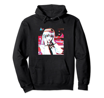 Anime Glitch Vaporwave Japanese Hoodie - Casual Everyday Wear for Adults - T-Shirt, Sweatshirt, Hoodie