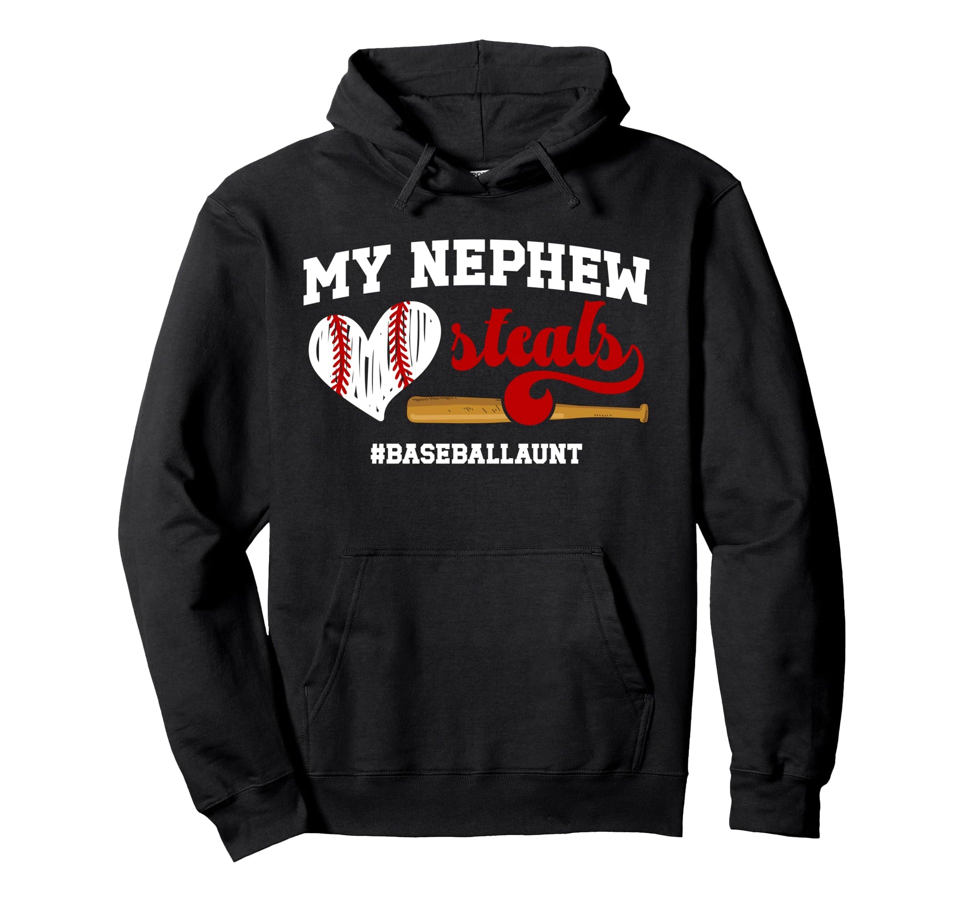 Funny Baseball Aunt Baseball Player Auntie Hoodie - Graphic Print Men Women - T-Shirt, Sweatshirt, Hoodie