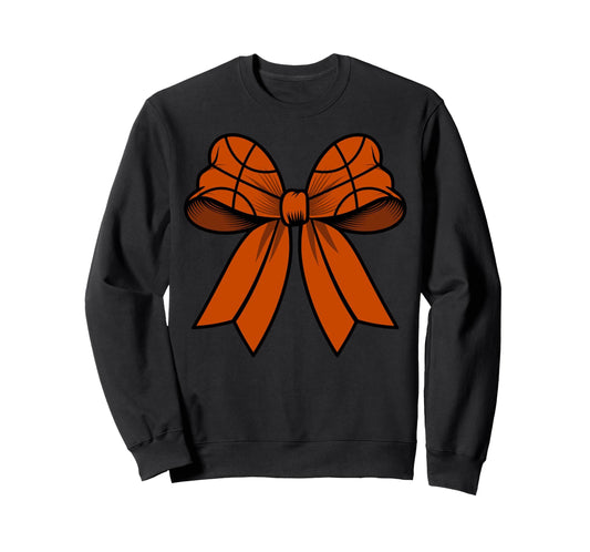 Basketball Coquette Bow Funny Sweatshirt - Minimalist Print Unisex - T-Shirt, Sweatshirt, Hoodie