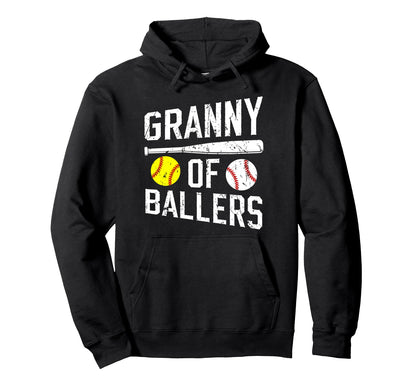 Granny Ballers Proud Baseball Hoodie - Casual Everyday Wear for Adults - T-Shirt, Sweatshirt, Hoodie