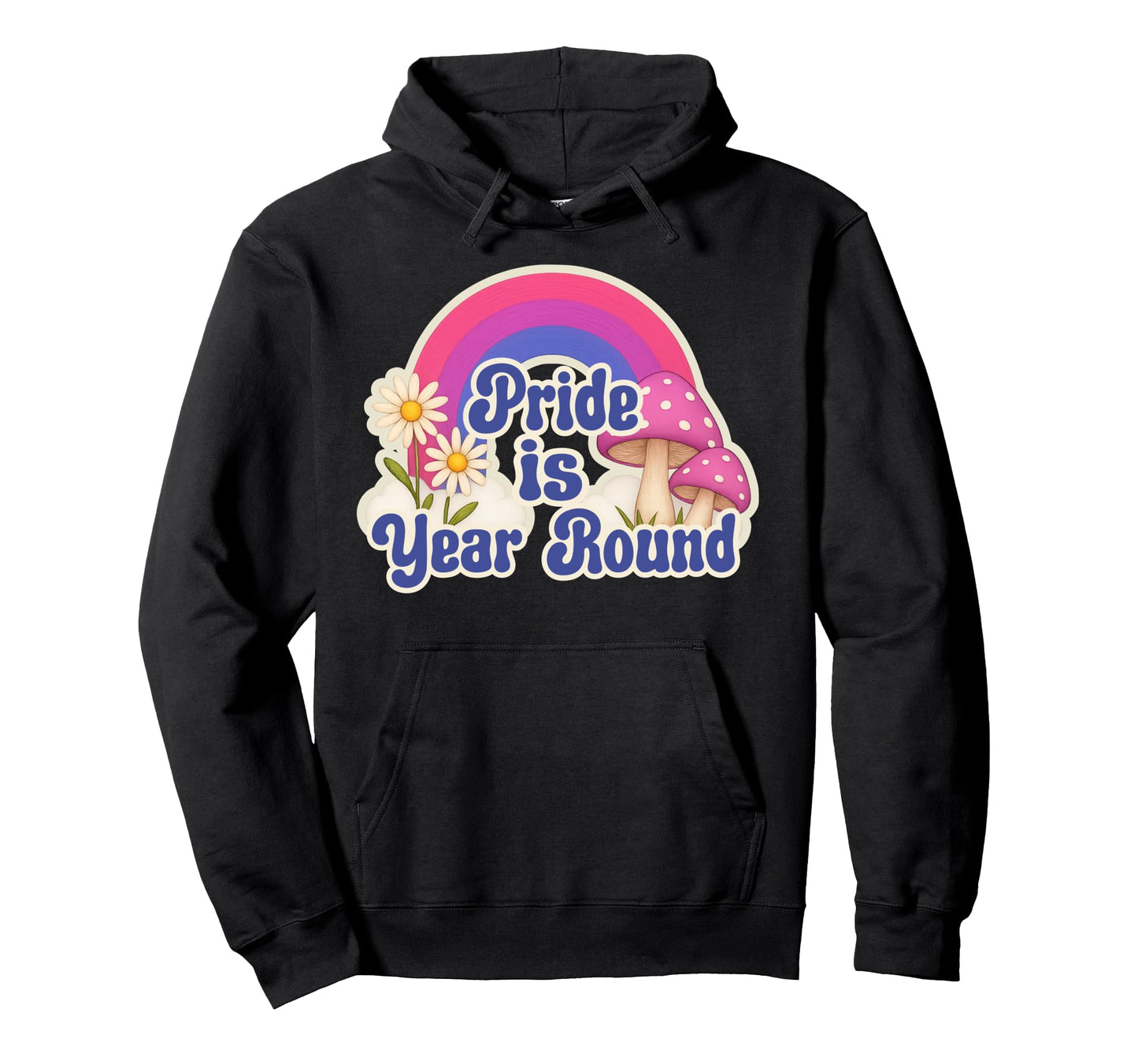 Rainbow Pride Is Year Round Daisies Hoodie - Unique Graphic Men Women - T-Shirt, Sweatshirt, Hoodie
