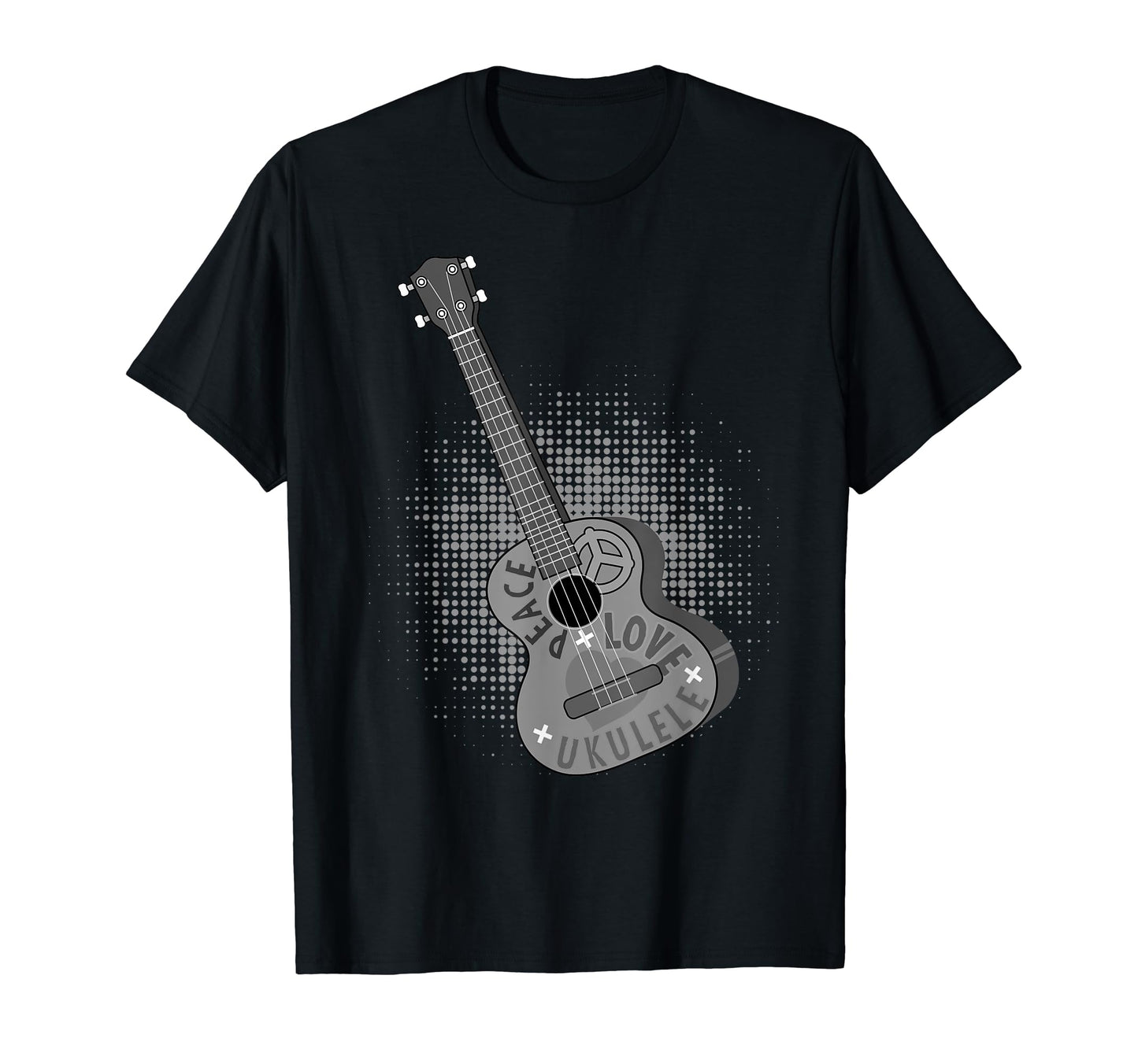 Peace Love Ukulele Uke Lovers String T-Shirt - Trendy Graphic Men Women - T-Shirt, Sweatshirt, Hoodie