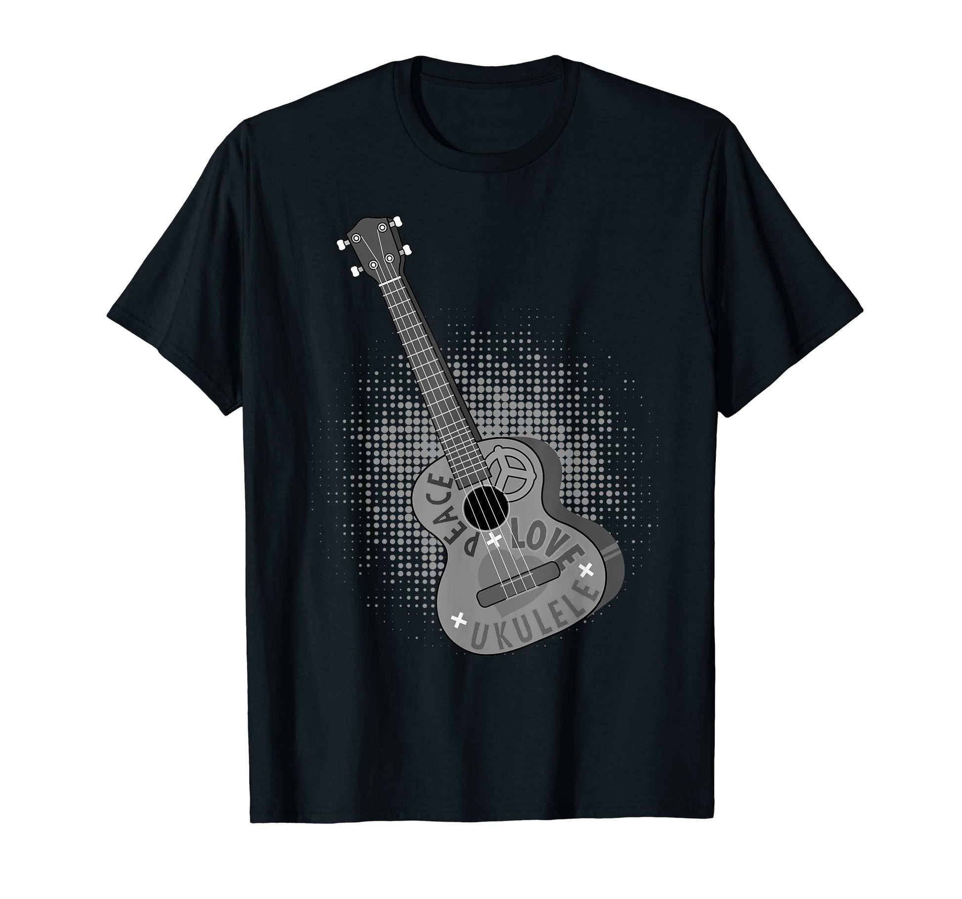 Peace Love Ukulele Uke Lovers String T-Shirt - Trendy Graphic Men Women - T-Shirt, Sweatshirt, Hoodie