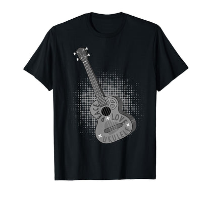 Peace Love Ukulele Uke Lovers String T-Shirt - Trendy Graphic Men Women - T-Shirt, Sweatshirt, Hoodie