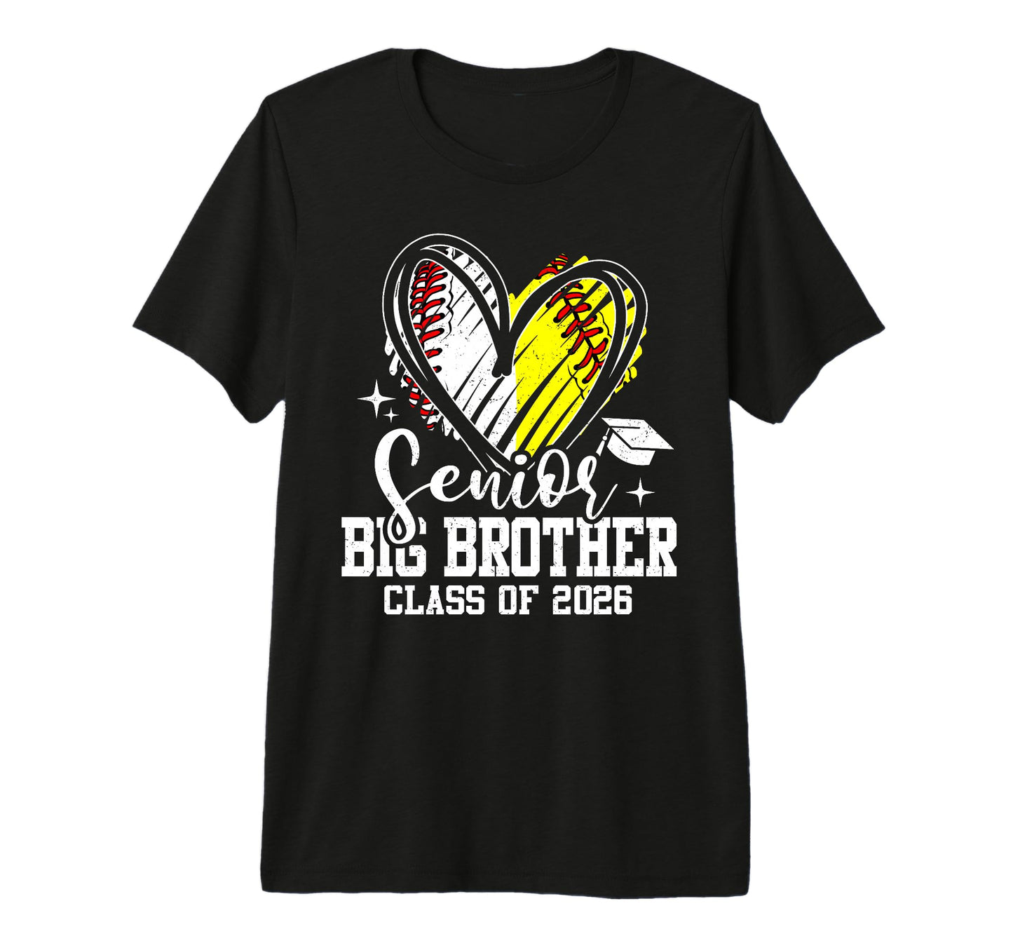 Senior Big Brother Class 2026 Baseball T-Shirt - Custom Art Print Unisex - T-Shirt, Sweatshirt, Hoodie