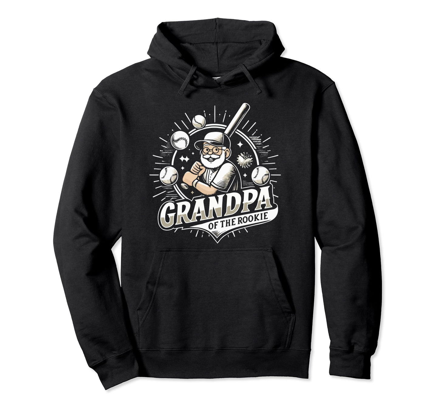 Baseball Grandpa Grandfather Gramps Hoodie - Novelty Apparel for Adults - T-Shirt, Sweatshirt, Hoodie
