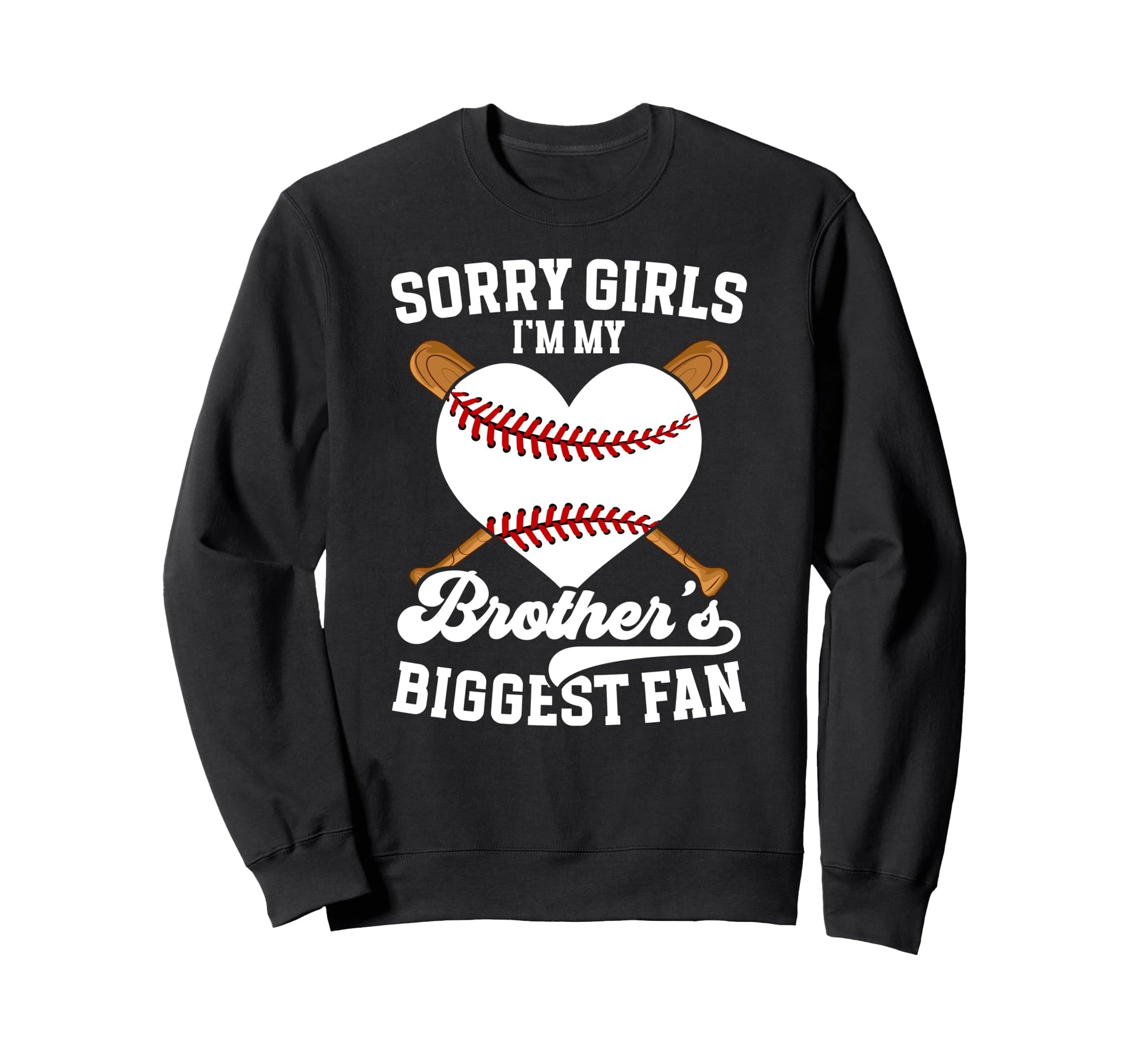 Brothers Biggest Fan Baseball Sweatshirt - Minimalist Print for Adults - T-Shirt, Sweatshirt, Hoodie