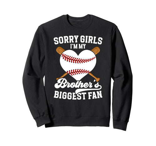 Brothers Biggest Fan Baseball Sweatshirt - Minimalist Print for Adults - T-Shirt, Sweatshirt, Hoodie