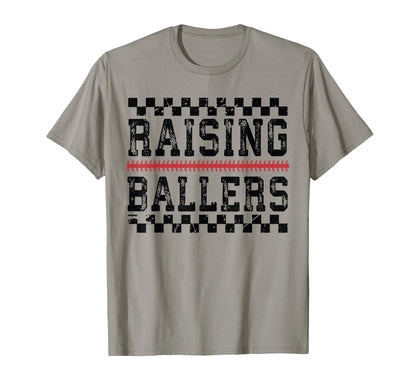 Raising Ballers Funny Mom Baseball T-Shirt - Fun Novelty Design for Adults - T-Shirt, Sweatshirt, Hoodie